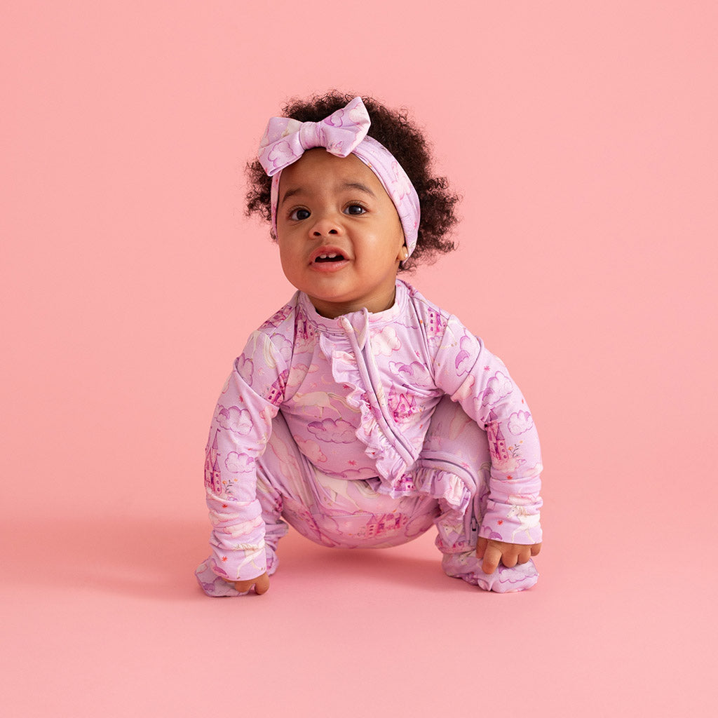 Lilith Footie Ruffled Zippered One Piece