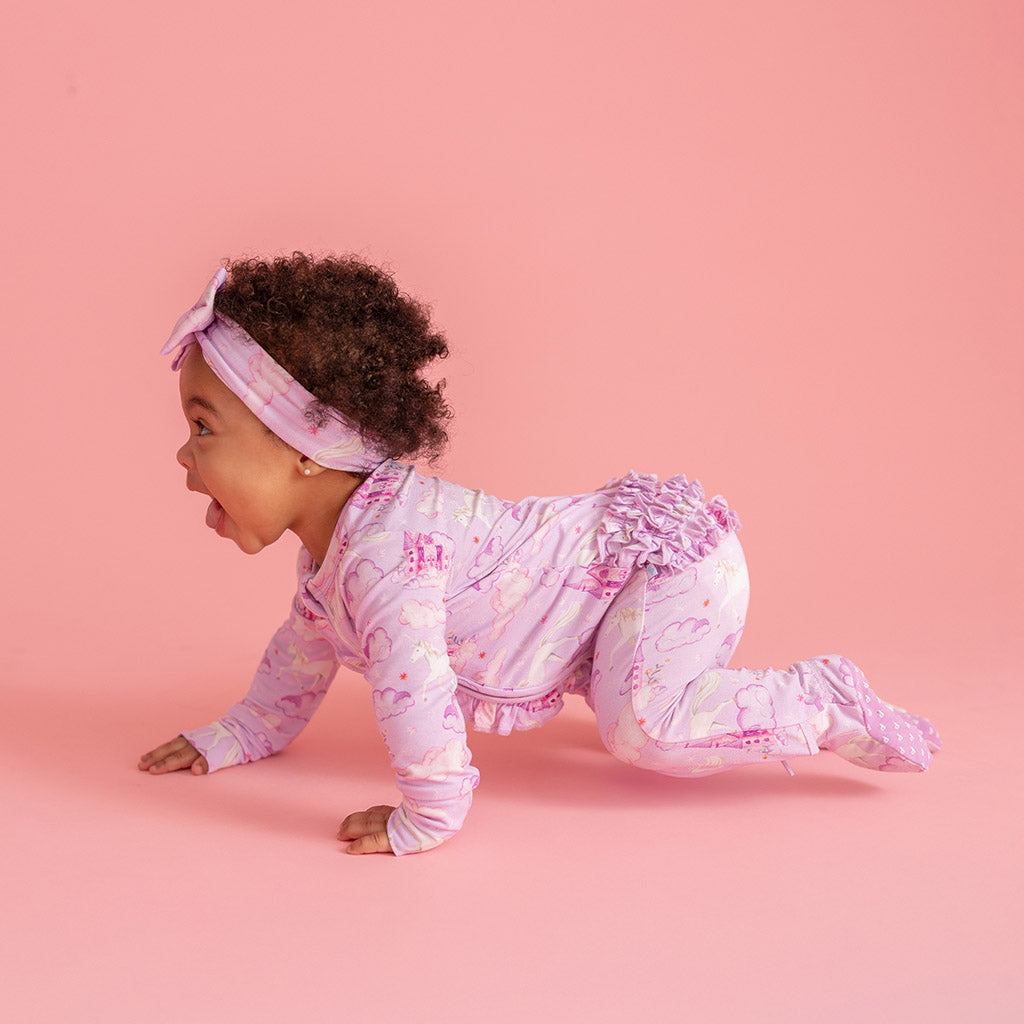 Lilith Footie Ruffled Zippered One Piece