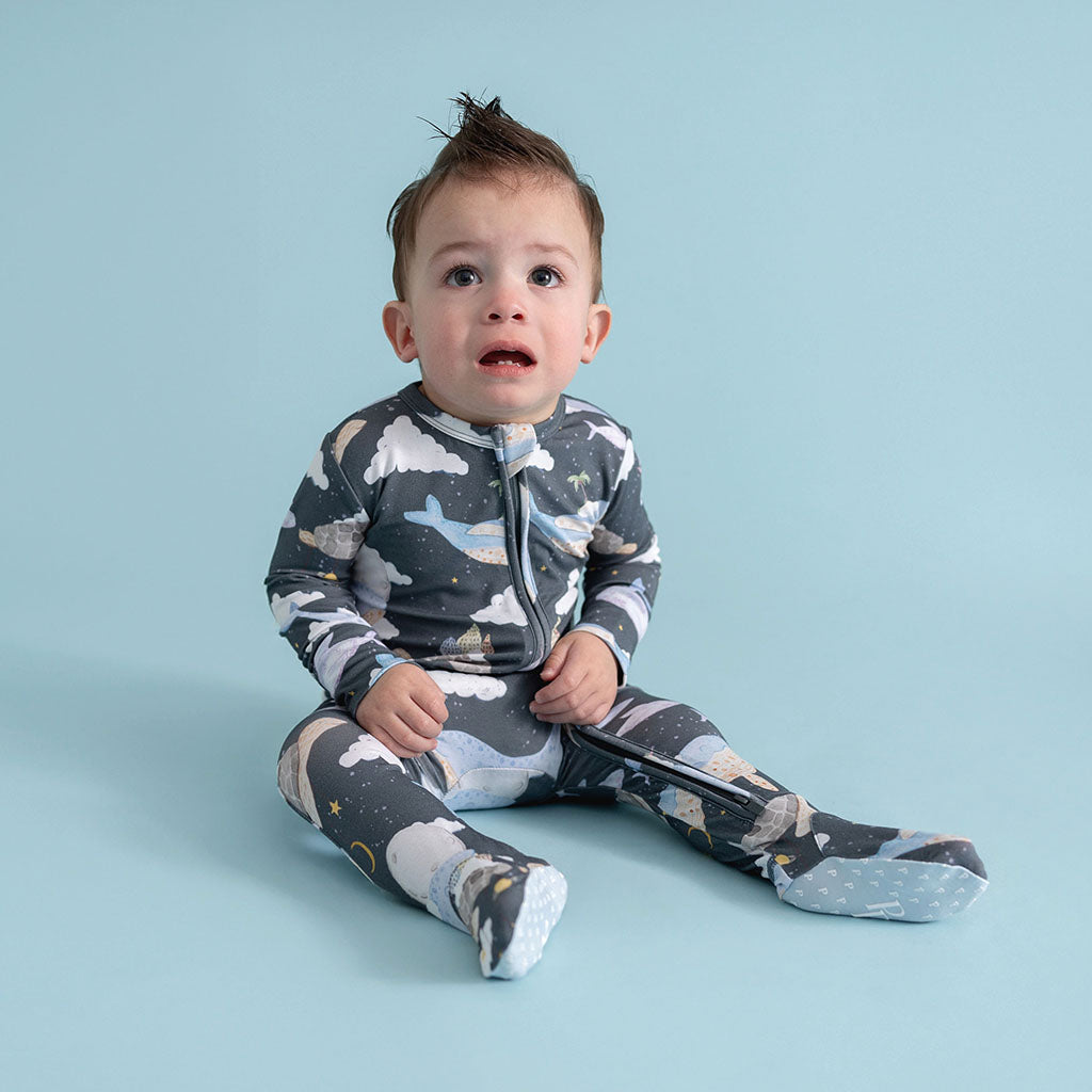 Caspian Footie Zippered One Piece