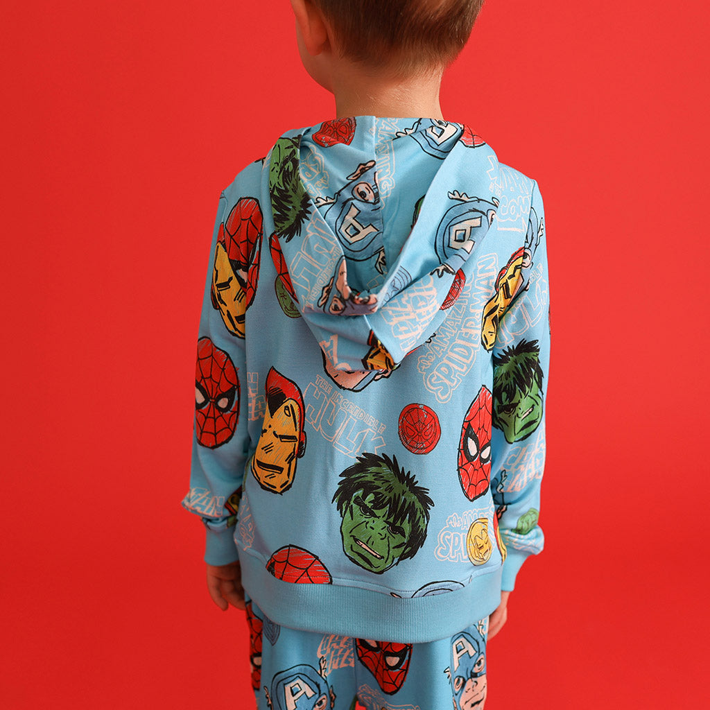 Marvel Heroes French Terry Zippered Hoodie