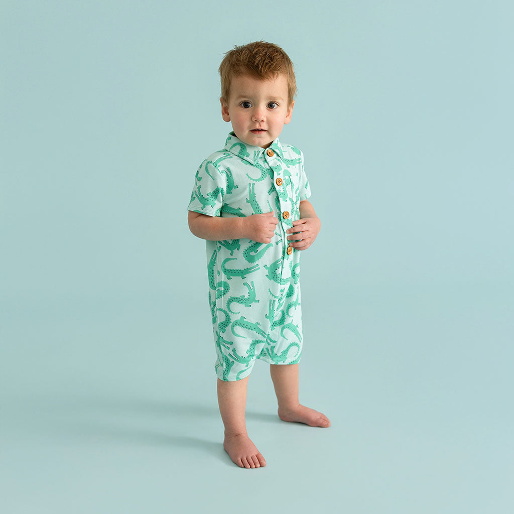 Smiles Collared Henley Shortall