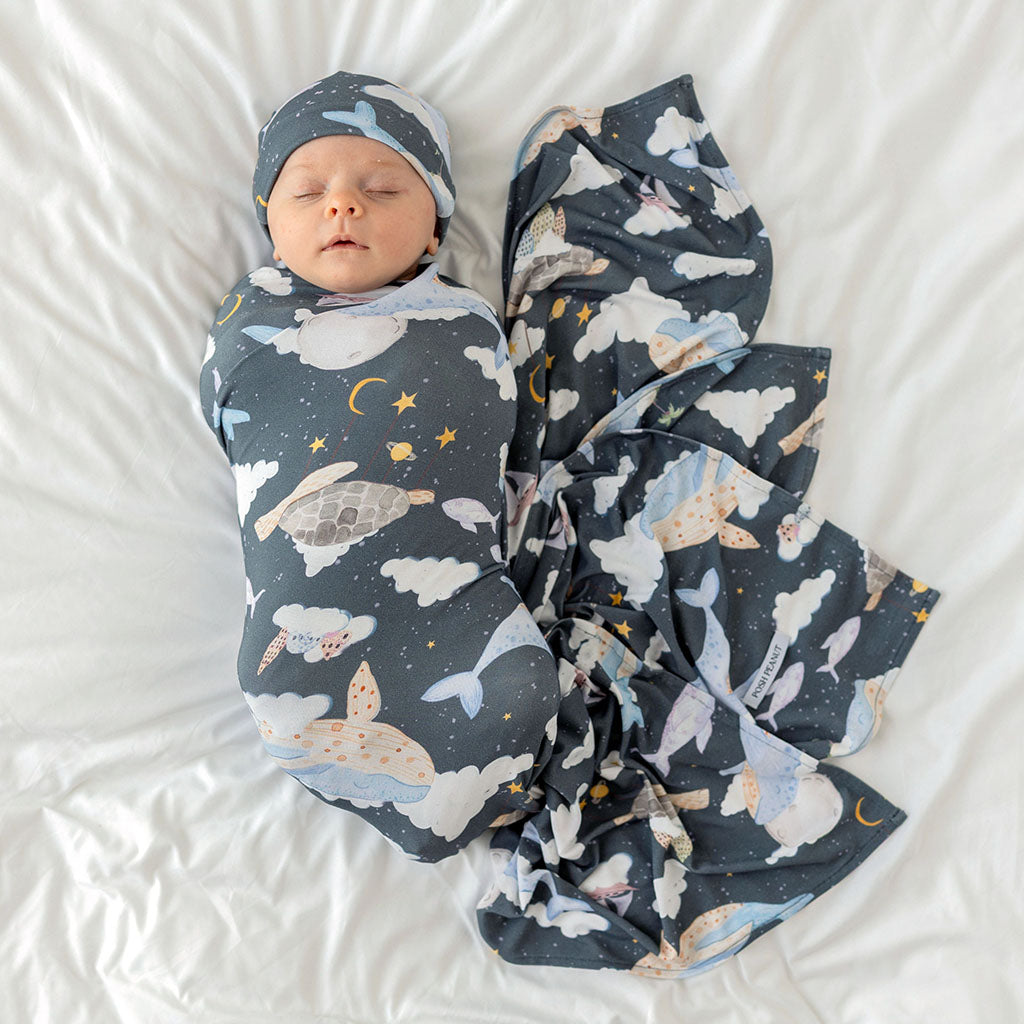Caspian Swaddle Beanie Set
