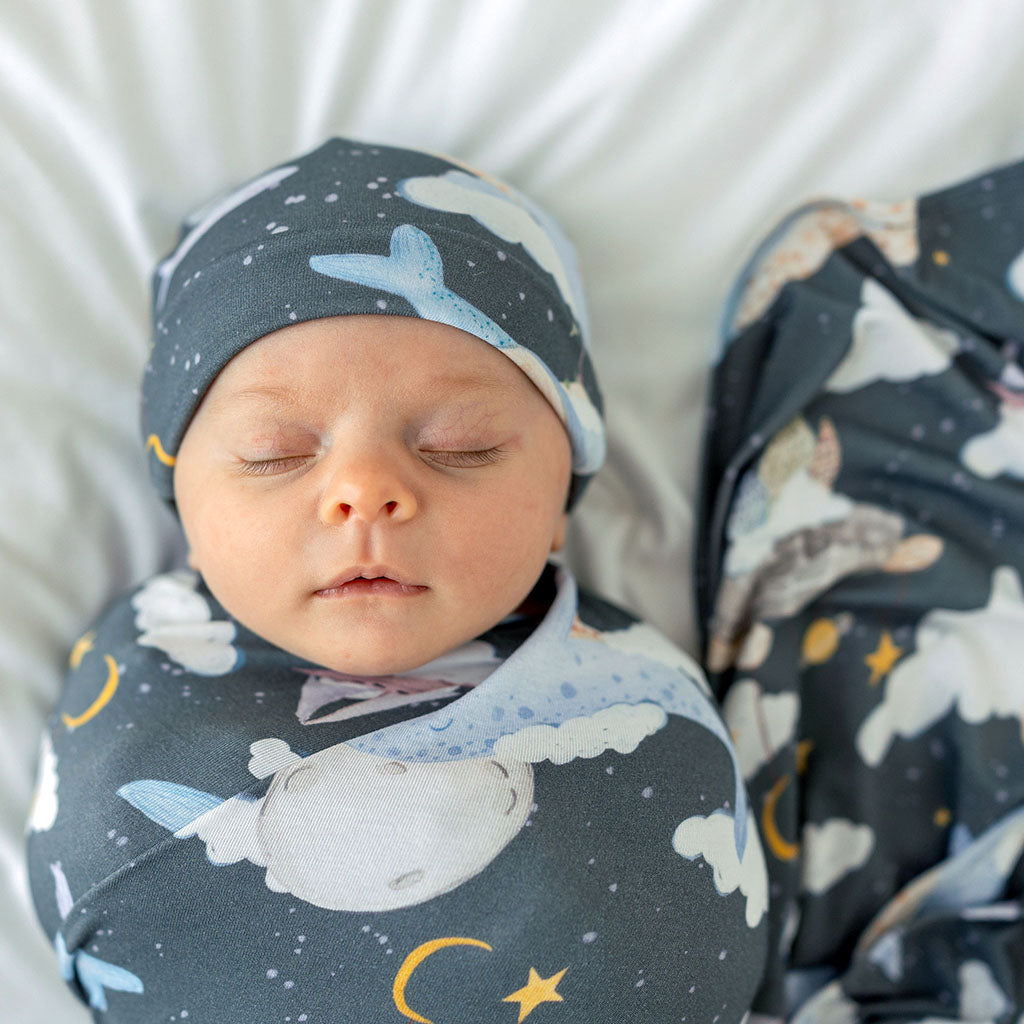 Caspian Swaddle Beanie Set