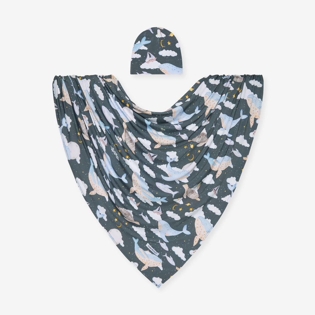 Caspian Swaddle Beanie Set