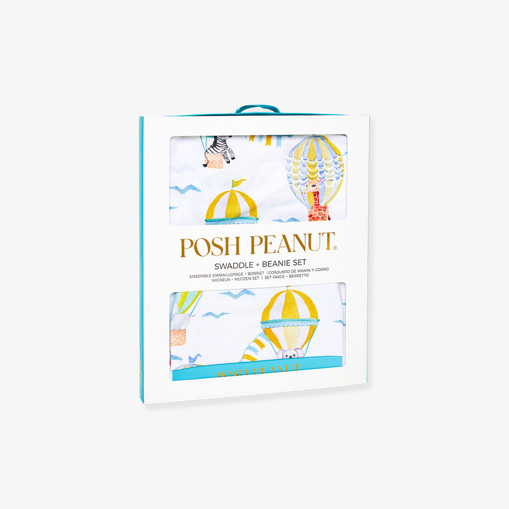 Balloon Wonder Swaddle Beanie Set