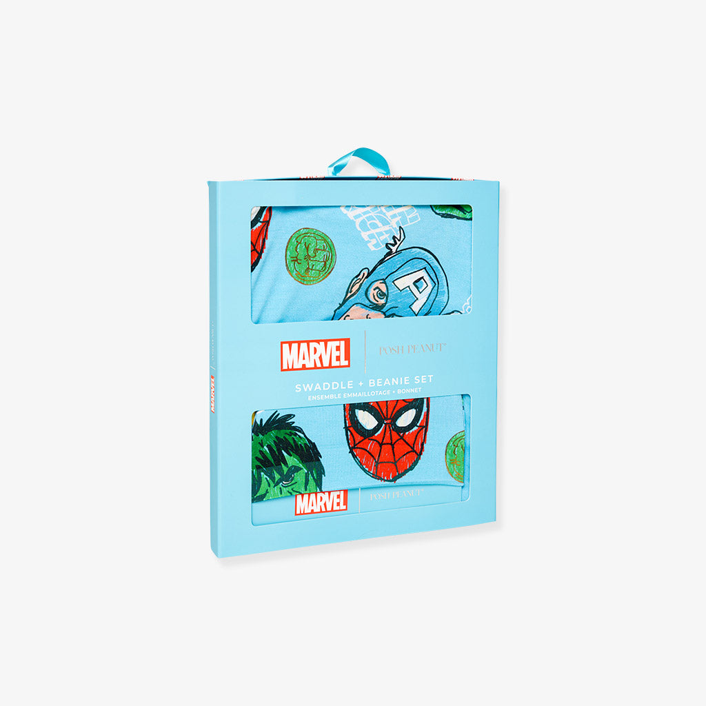 Marvel Heroes Swaddle Beanie Set