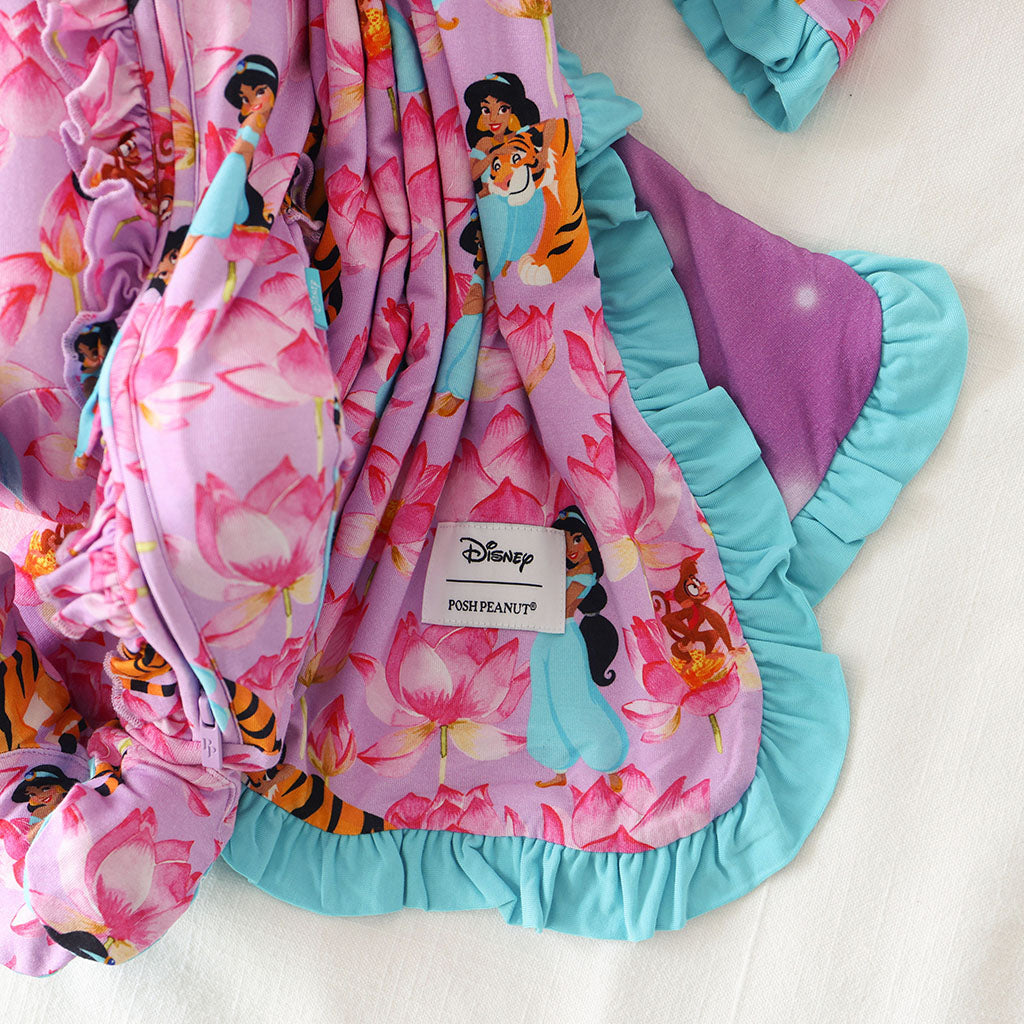 Disney Princess Jasmine & Jasmine's Castle Ruffled Luxette Patoo? Blanket