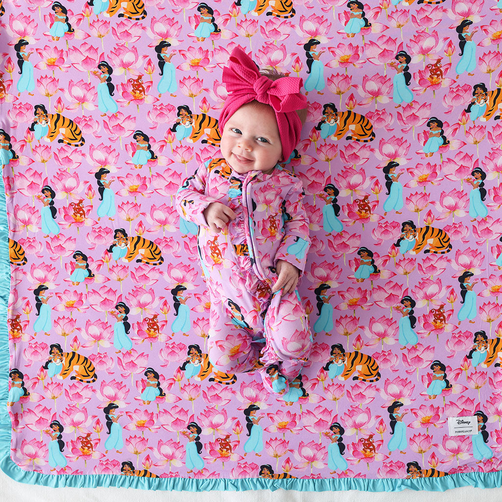 Disney Princess Jasmine & Jasmine's Castle Ruffled Luxette Patoo? Blanket