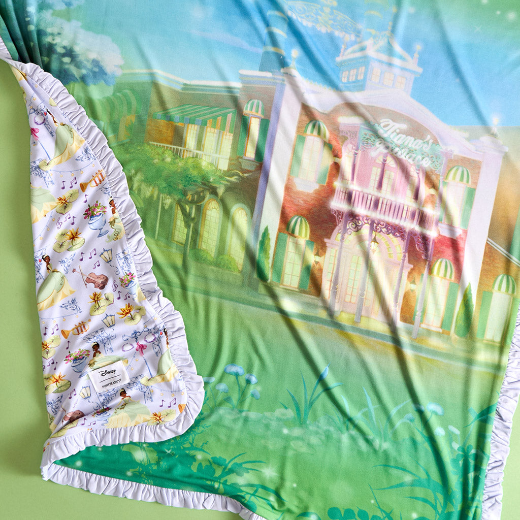 Disney Princess Tiana & Tiana's Palace Ruffled Luxette Patoo? Blanket