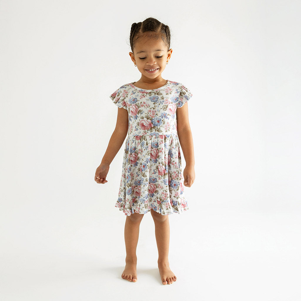 Etta Pointelle Ruffled Twirl Dress