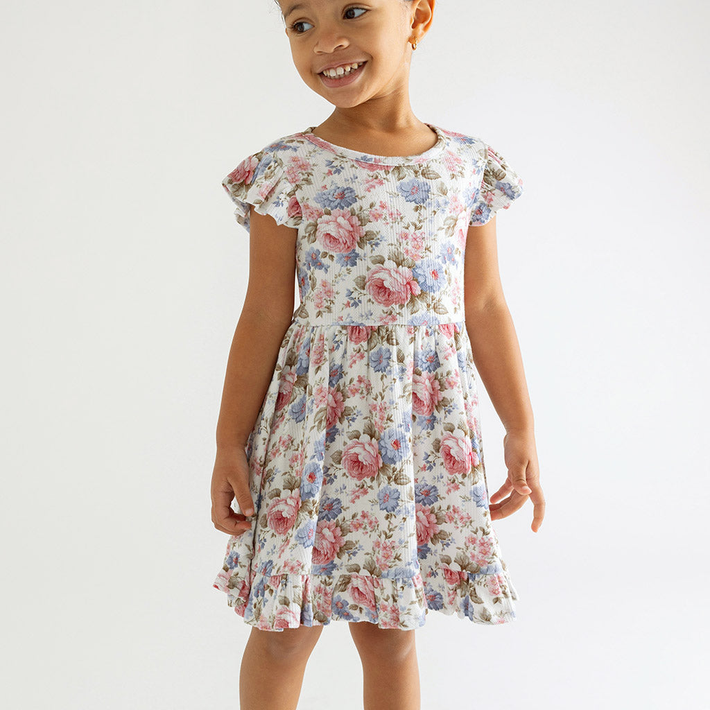 Etta Pointelle Ruffled Twirl Dress
