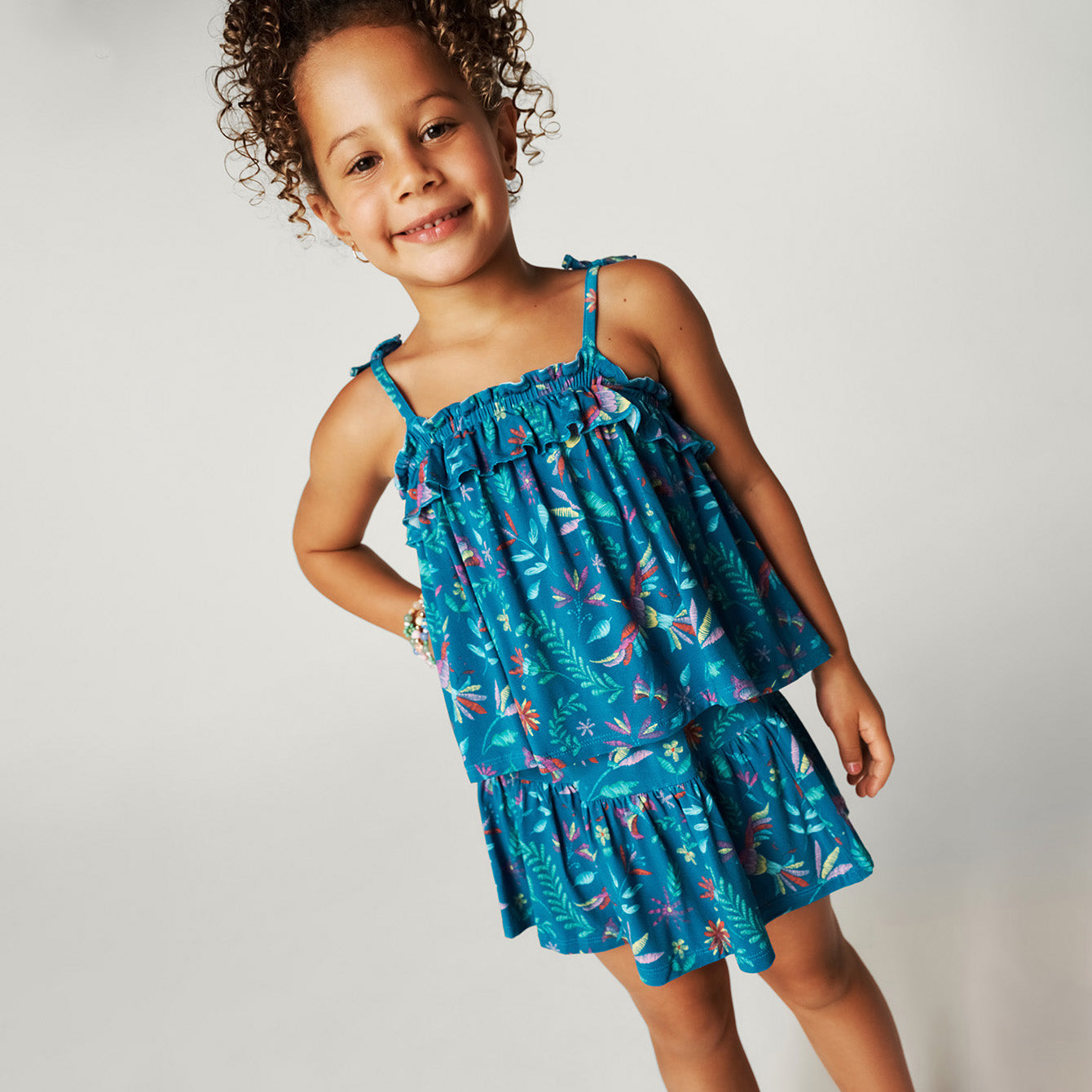 Svala Blue Ruffled Cami