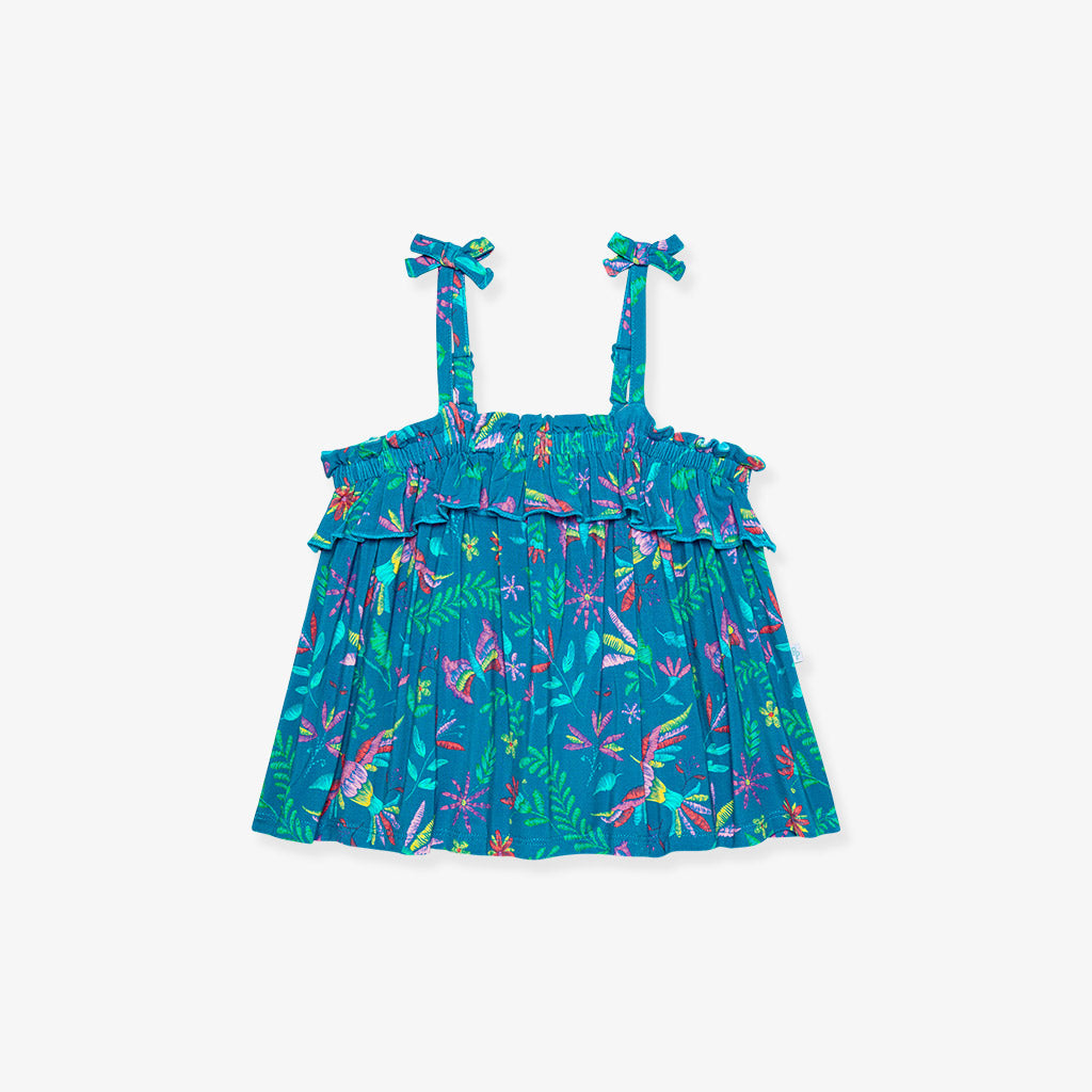Svala Blue Ruffled Cami