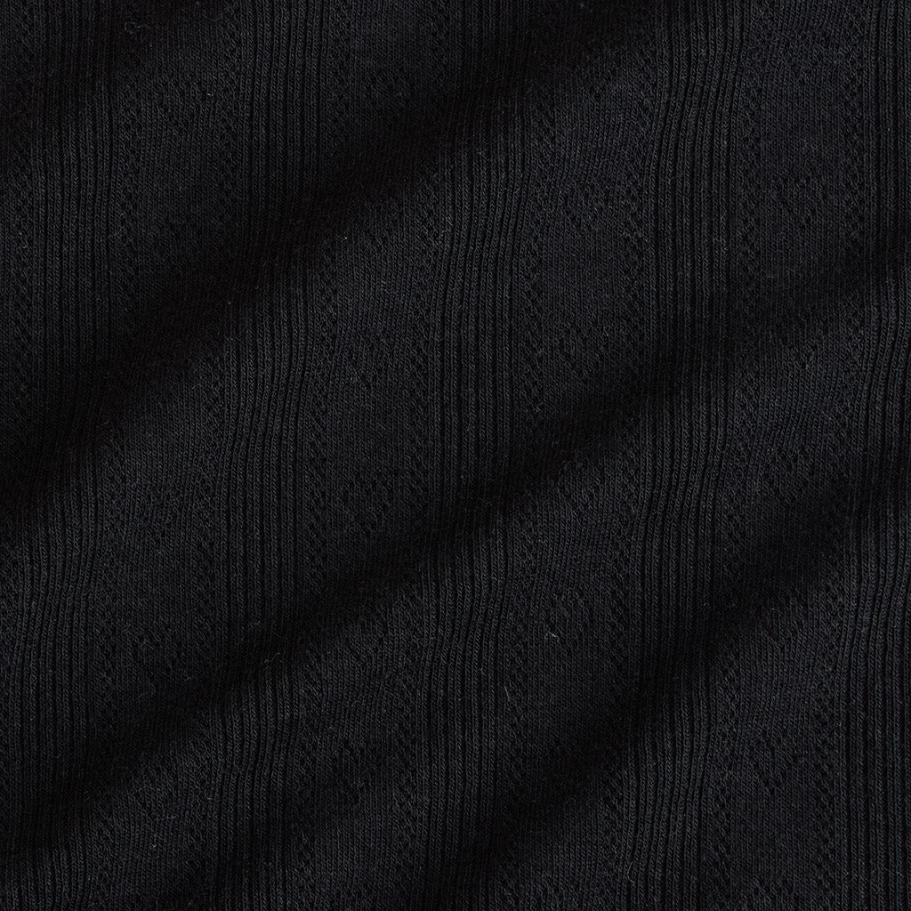 Women's Black Pointelle Romper