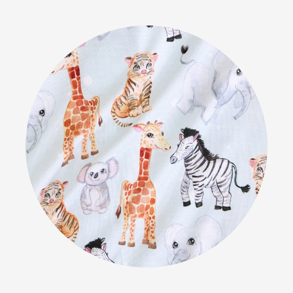 Zoo Babies Swaddle Beanie Set